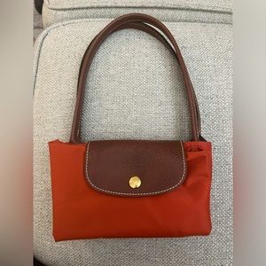 Orange longchamp bag